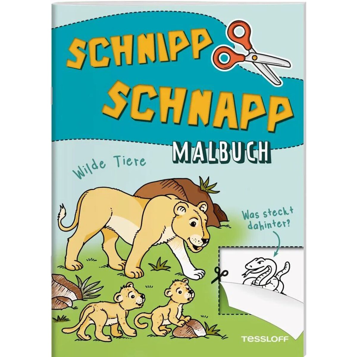 Tessloff Schnipp Schnapp Malbuch. Wilde Tiere. Was steckt dahinter?