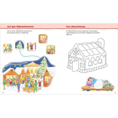 Tessloff WAS IST WAS Kindergarten Malen Rätseln Stickern Wir feiern Weihnachten