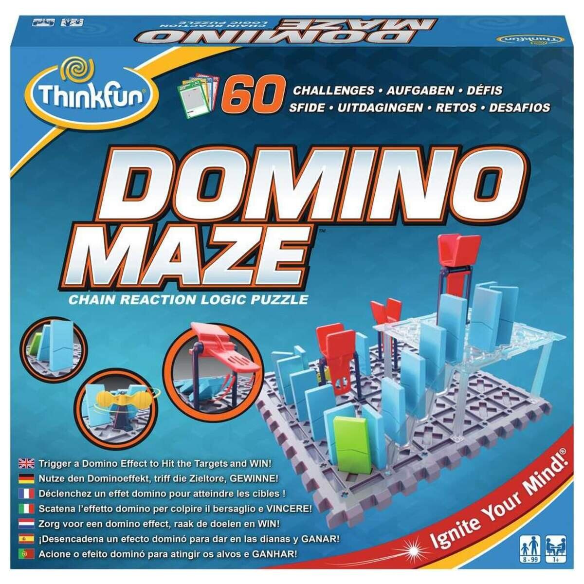 Ravensburger ThinkFun Domino Maze™ von ThinkFun® Das kniffelige Logikspiel mit dem Dominoeffekt