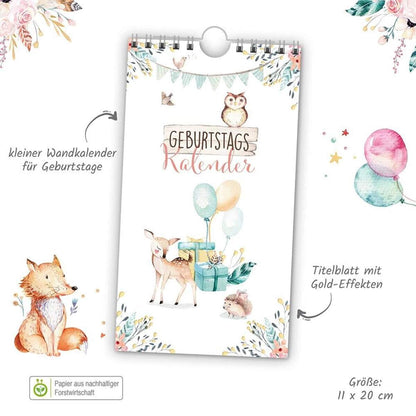 Trötsch Geburtstagskalender Waldfreunde, Jahresunabhängig