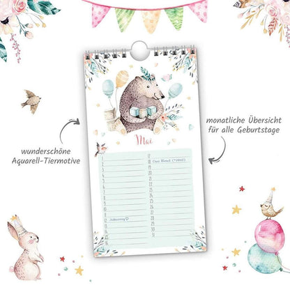 Trötsch Geburtstagskalender Waldfreunde, Jahresunabhängig