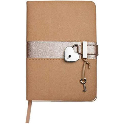 Trötsch Tagebuch matt und shiny beige mit Schloss