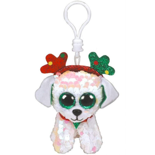 Ty Flippable Schlüsselanhänger Weihnachts-Hund Sugar