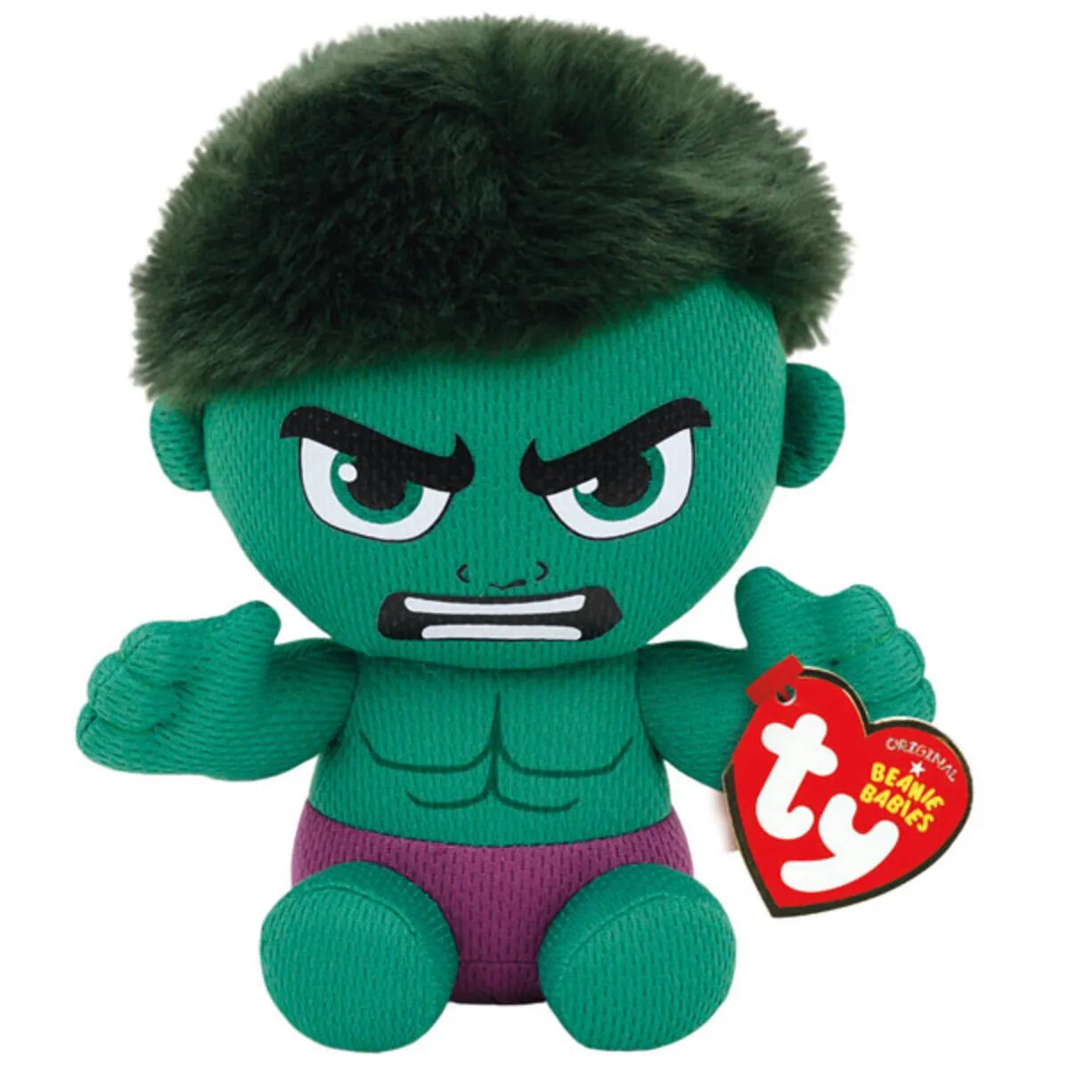 ty Marvel Avengers Plüsch Beanie Baby Hulk, 15 cm