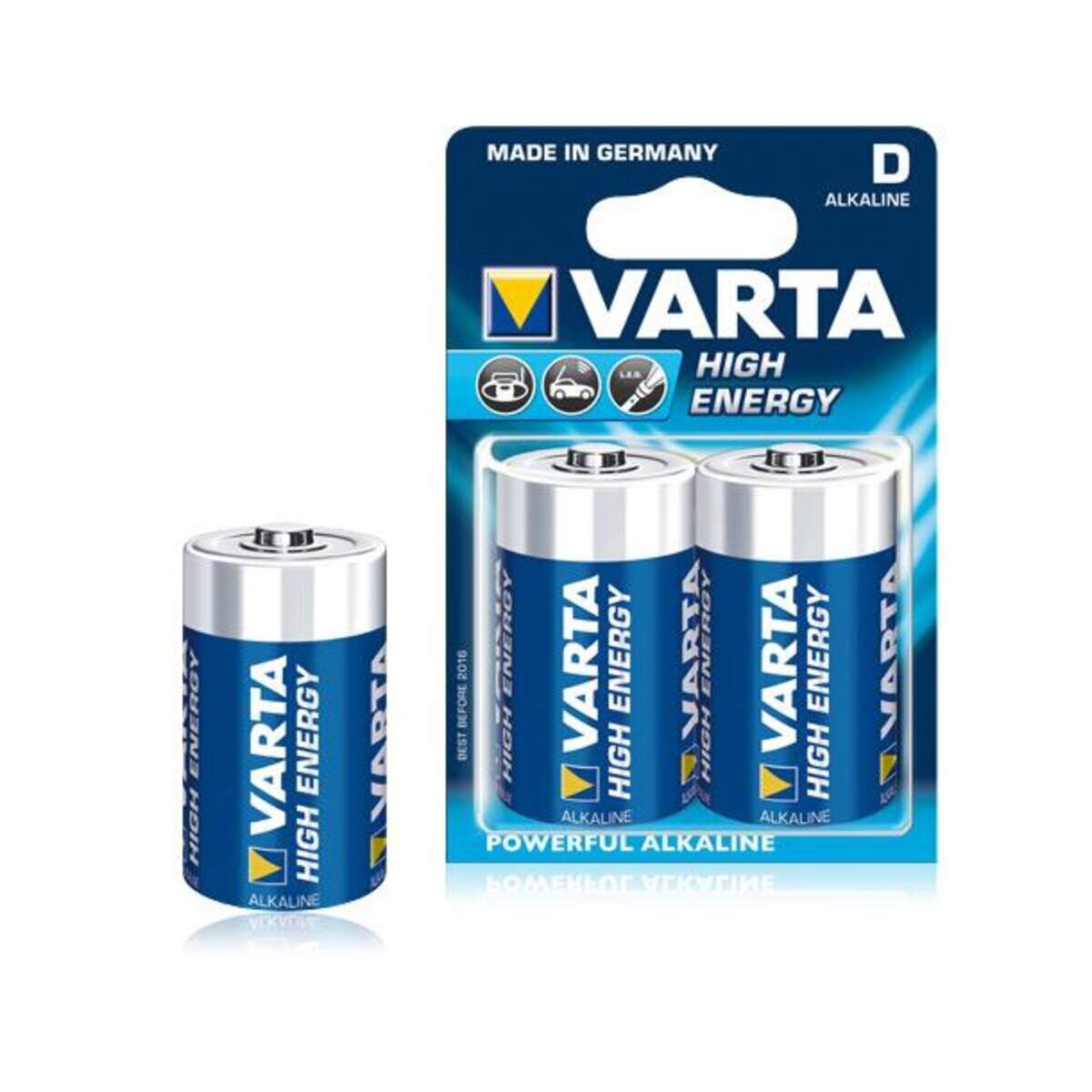 Varta Batterie High Energy Mono, 2 Stück