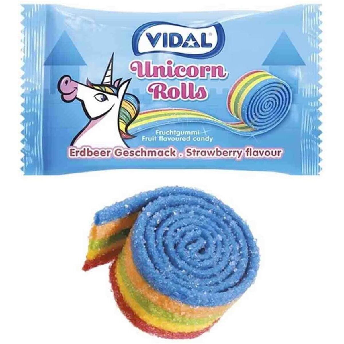 Vidal Unicorn Rolls Erdbeer, 1 Stück