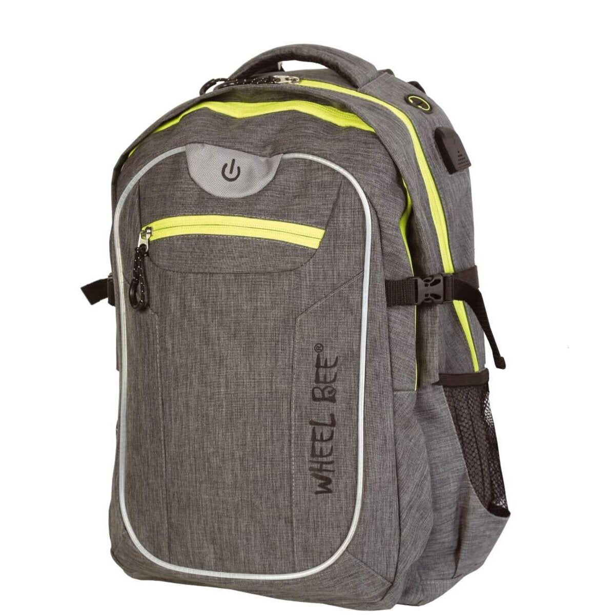 Wheel-Bee LED Schulrucksack Revolution grey