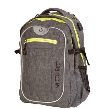 Wheel-Bee LED Schulrucksack Revolution grey