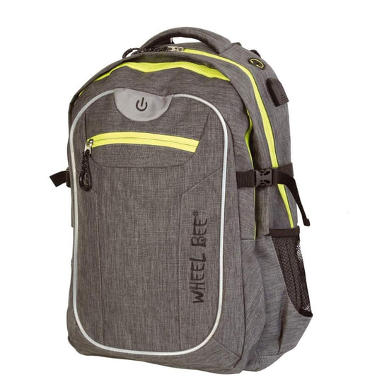 Wheel-Bee LED Schulrucksack Revolution grey