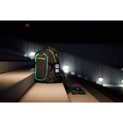 Wheel-Bee LED Schulrucksack Revolution grey