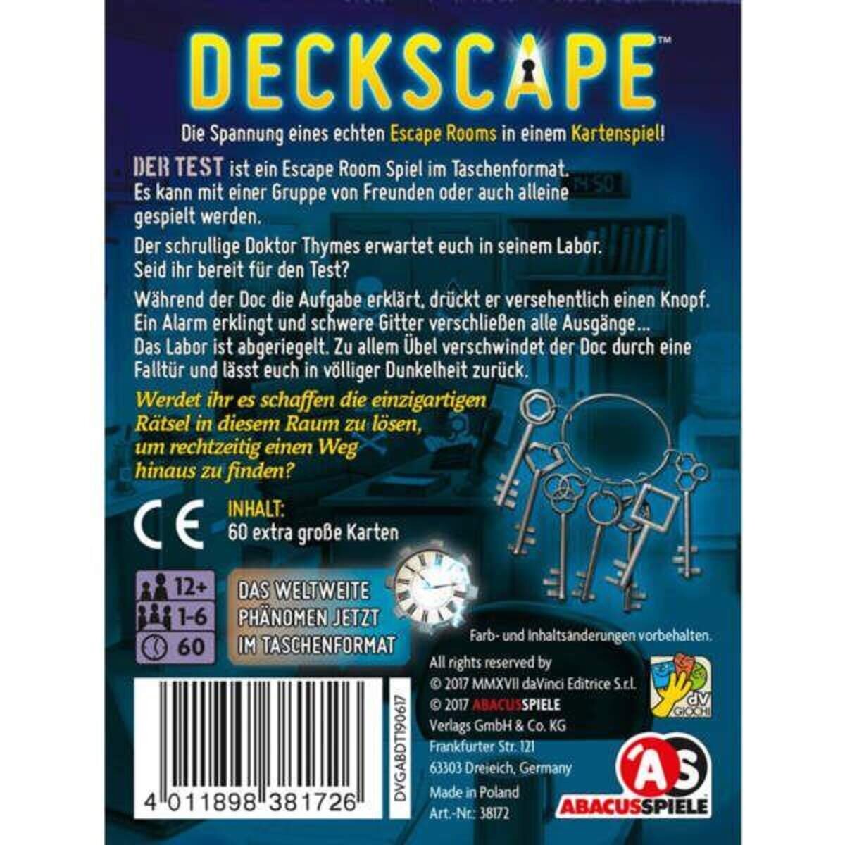 Asmodee Abacusspiele Deckscape Der Test