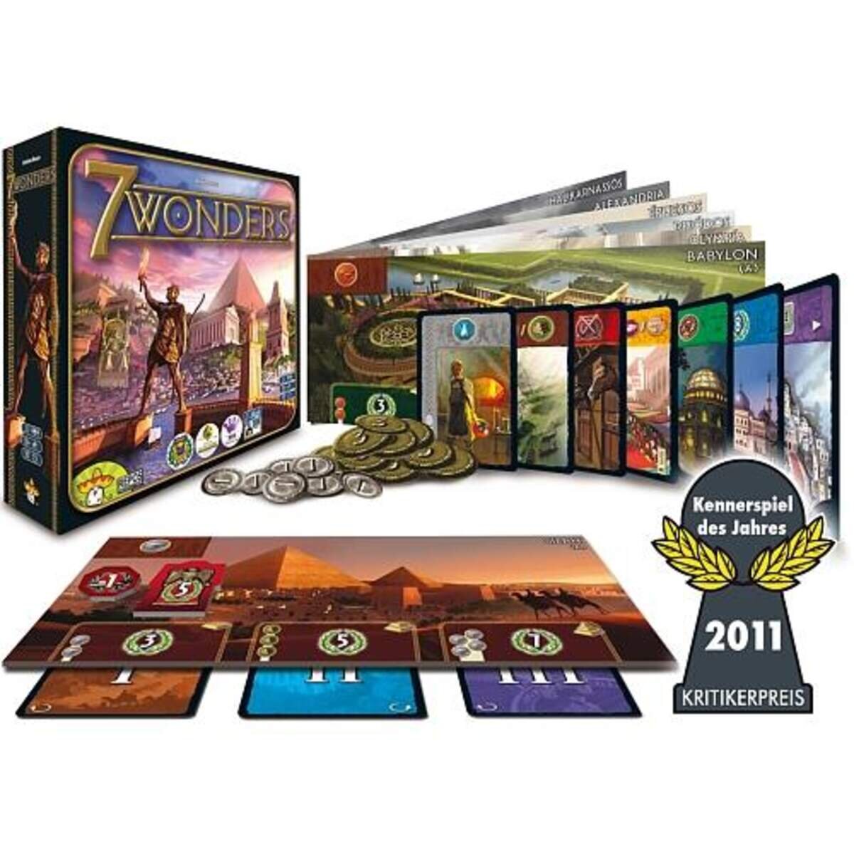 Asmodee Repos Production 7 Wonders, Kennerspiel des Jahres 2011