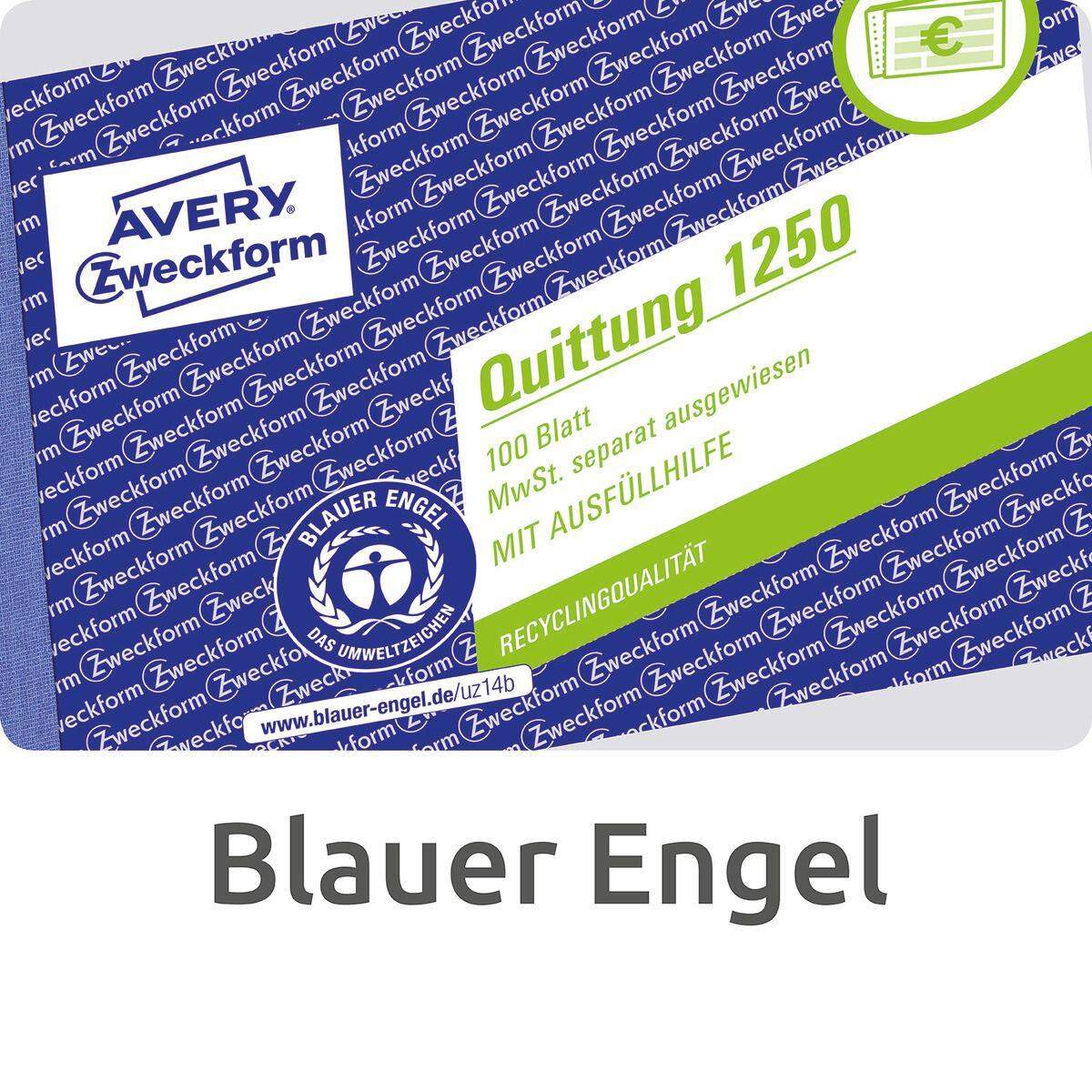 Avery Zweckform 303 Ausgabebeleg mit Dokumentendruck, A6 quer, gelb, 50 Blatt