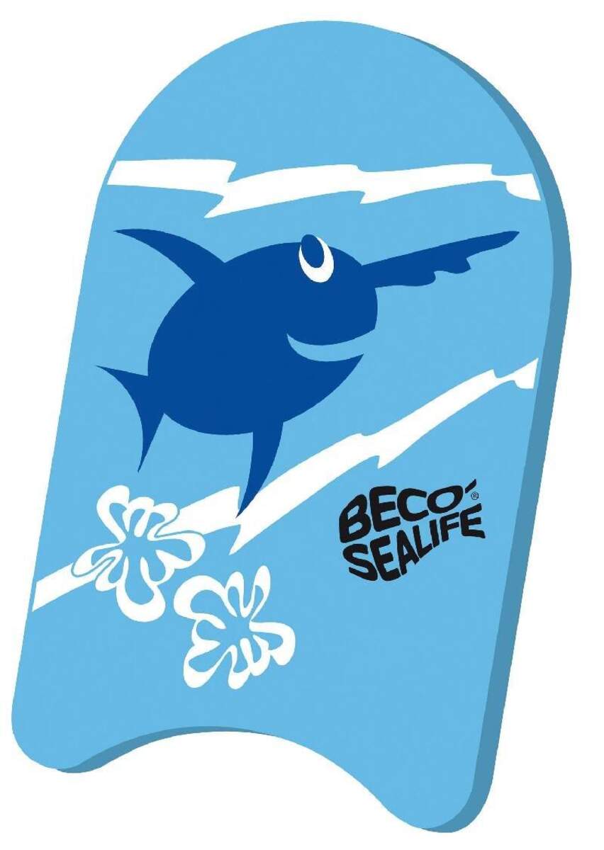 Beco Sealife Kickboard 34 x 21 cm, blau, Print Ray