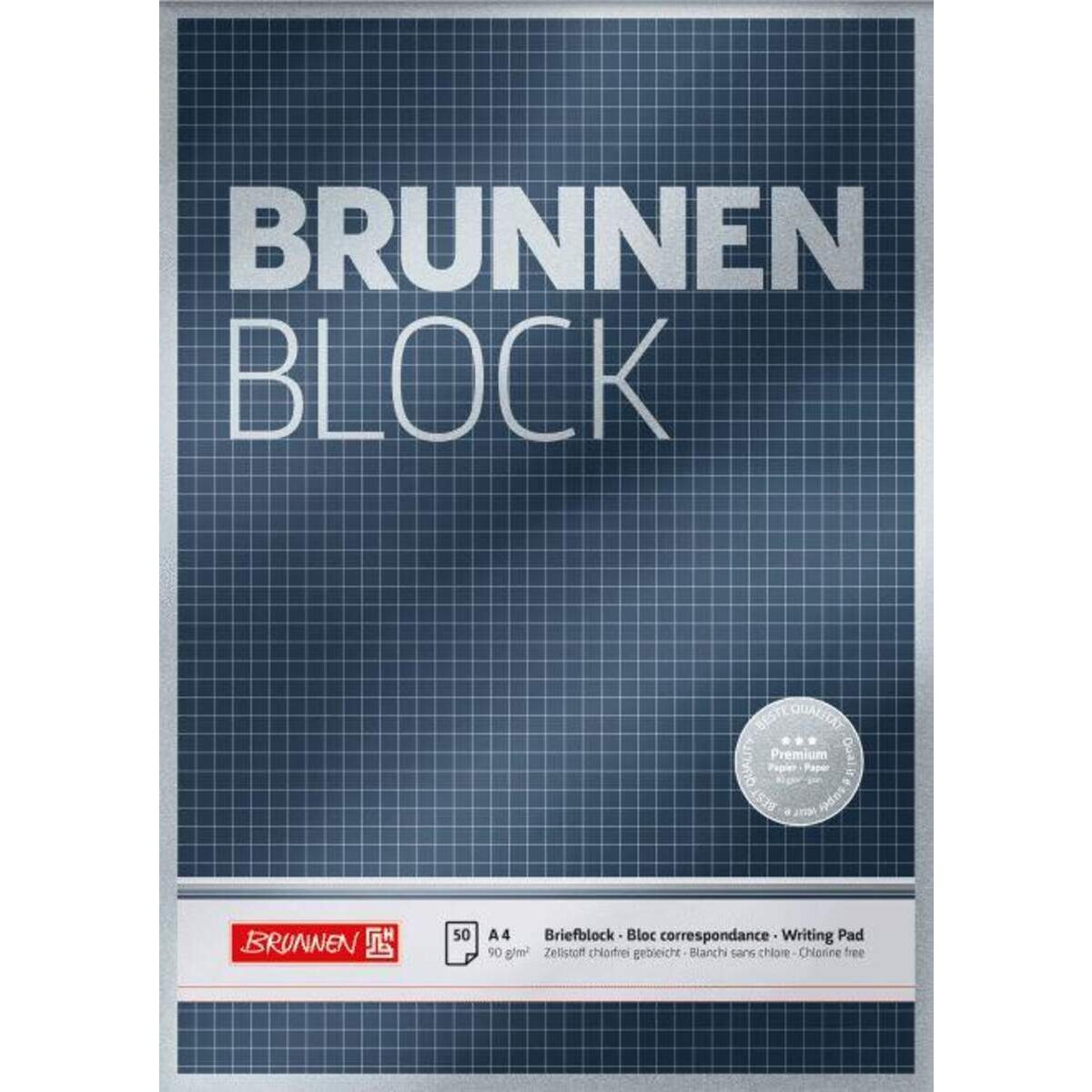 BRUNNEN Briefblock Premium A4 90g kariert