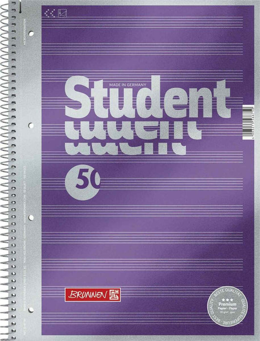 BRUNNEN Collegeblock Premium, Notenblatt, A4