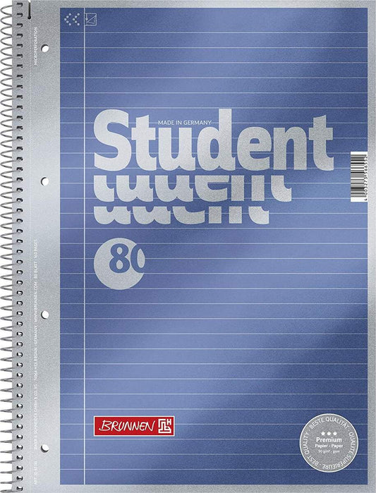 BRUNNEN Collegeblock Student Premium, A4, liniert, 80 Blatt