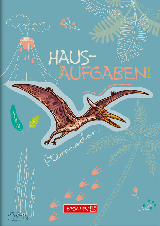 BRUNNEN Hausaufgabenheft pfiffig Dinosaurier A5