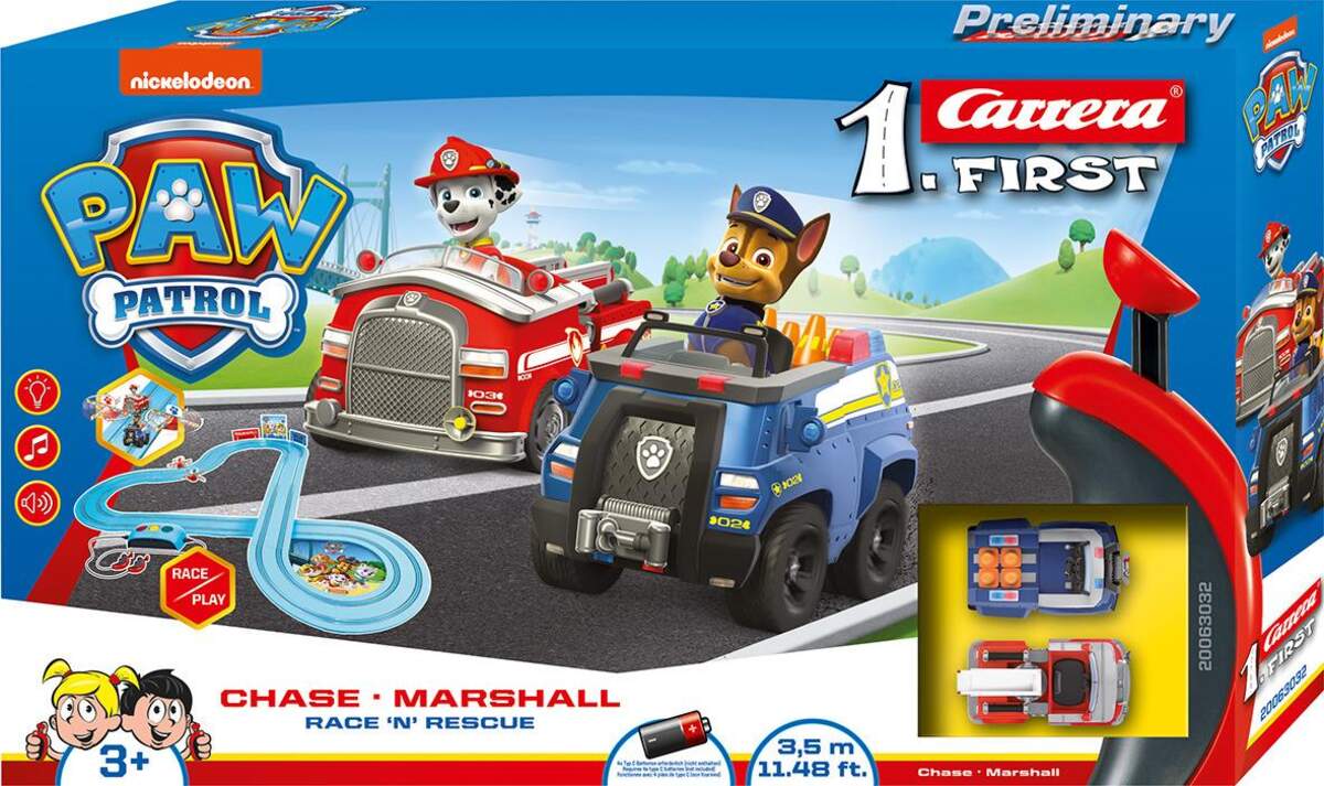 Carrera Paw Patrol Racen Rescue Autorennbahn