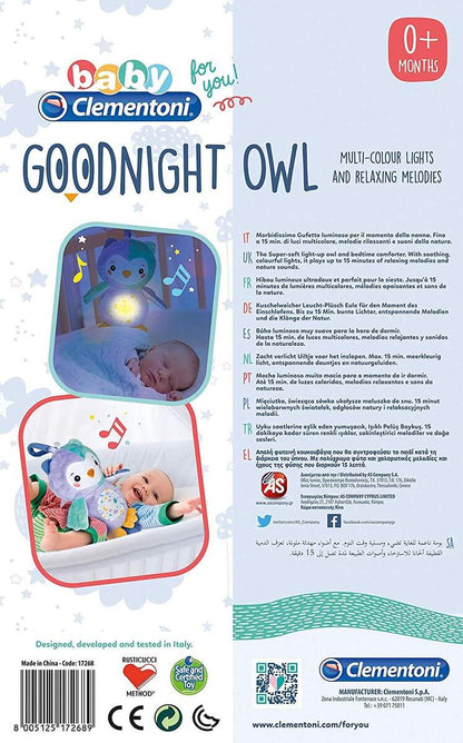 Clementoni Leucht-Plüsch Eule / Goodnight Owl