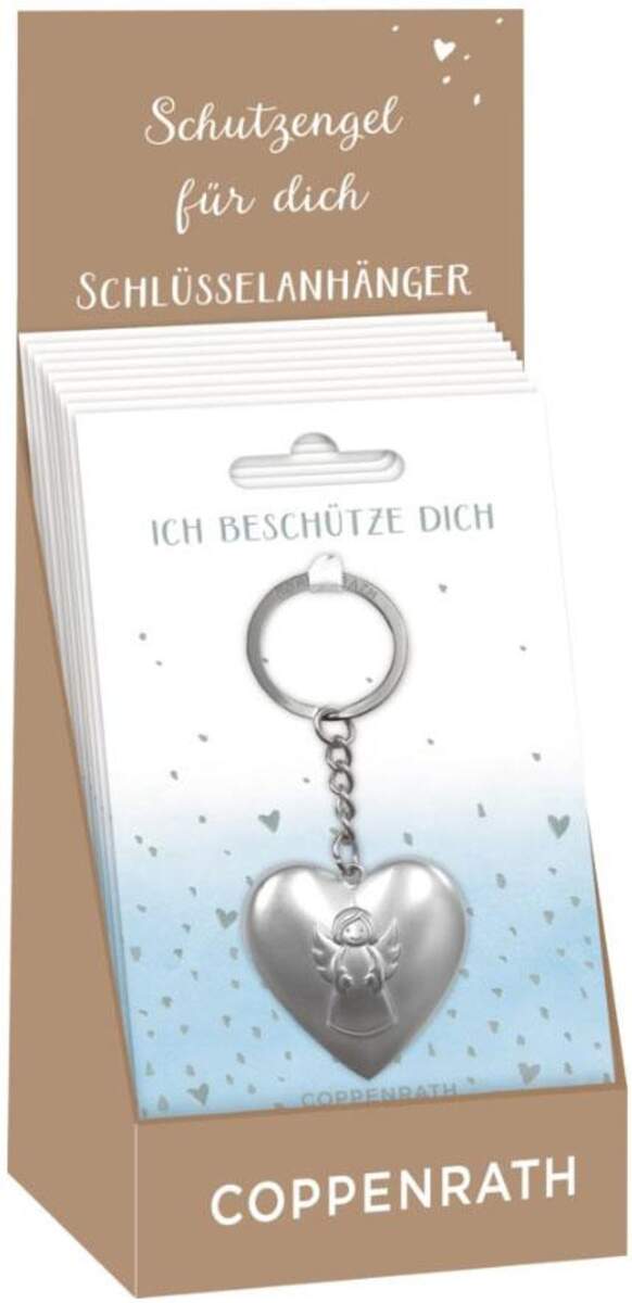 Coppenrath Verlag Schlüsselanhänger: Ich beschütze dich - Herz mit Schutzengel