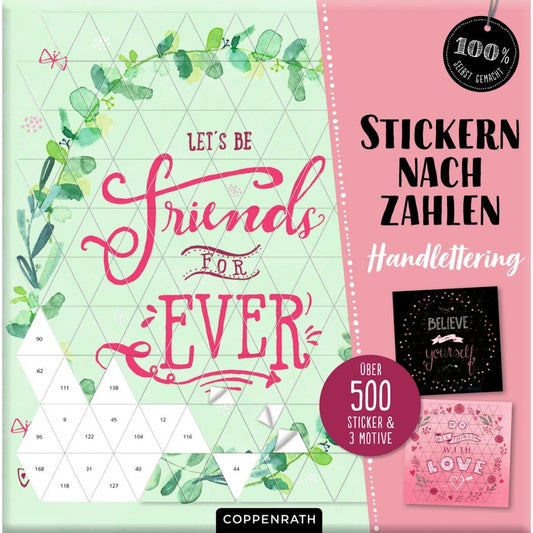 Coppenrath Verlag Stickern nach Zahlen - Handlettering-Look (100% selbst gem.)