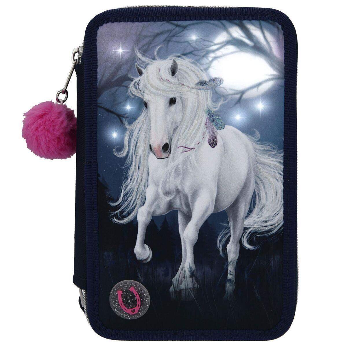 Depesche Miss Melody 3-Fach Federtasche LED Dunkelblau