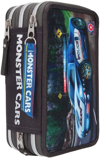 Depesche Monster Cars 3fach Federtasche