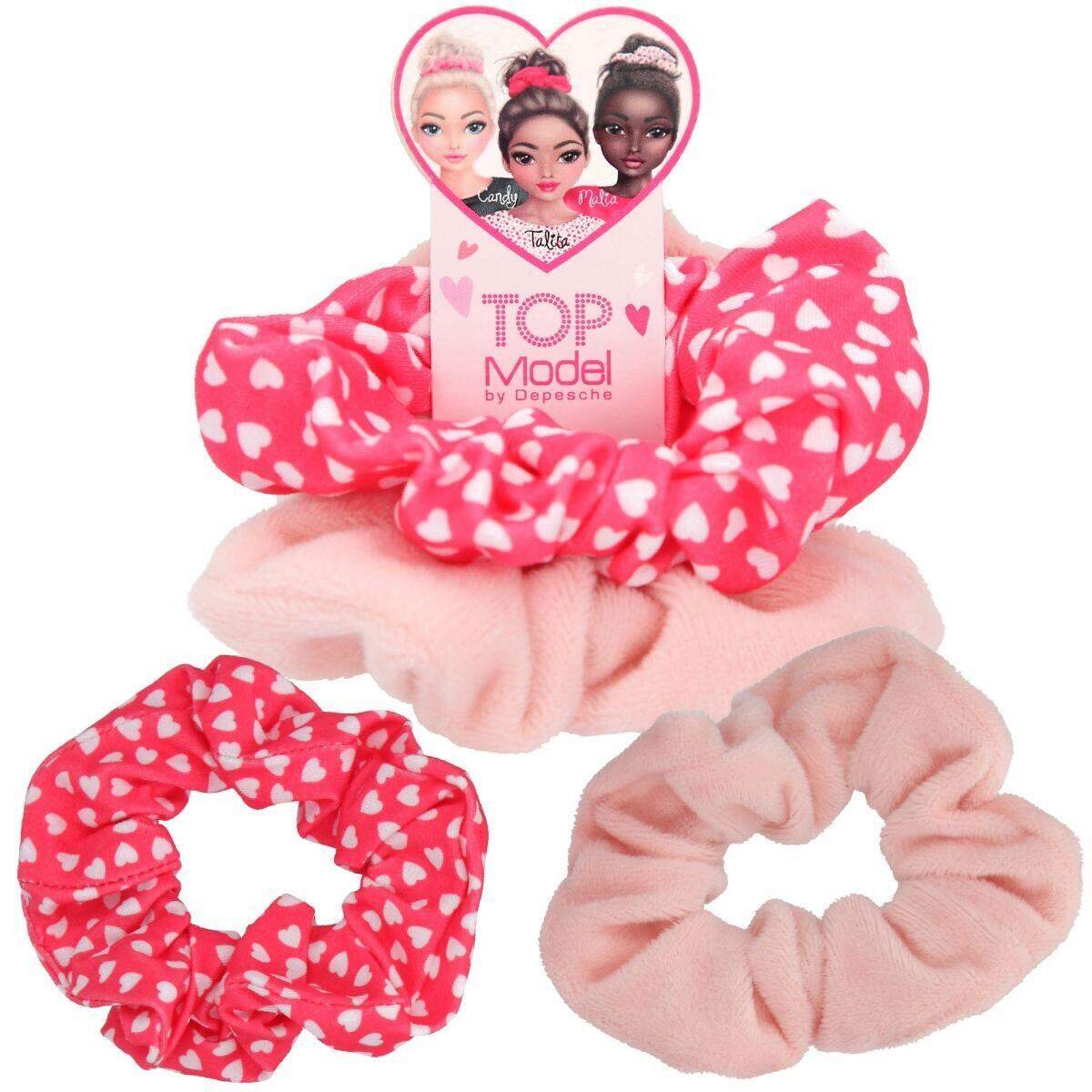 Depesche TOPModel Scrunchies BEAUTY GIRL, 1 Packung, 4-fach sortiert