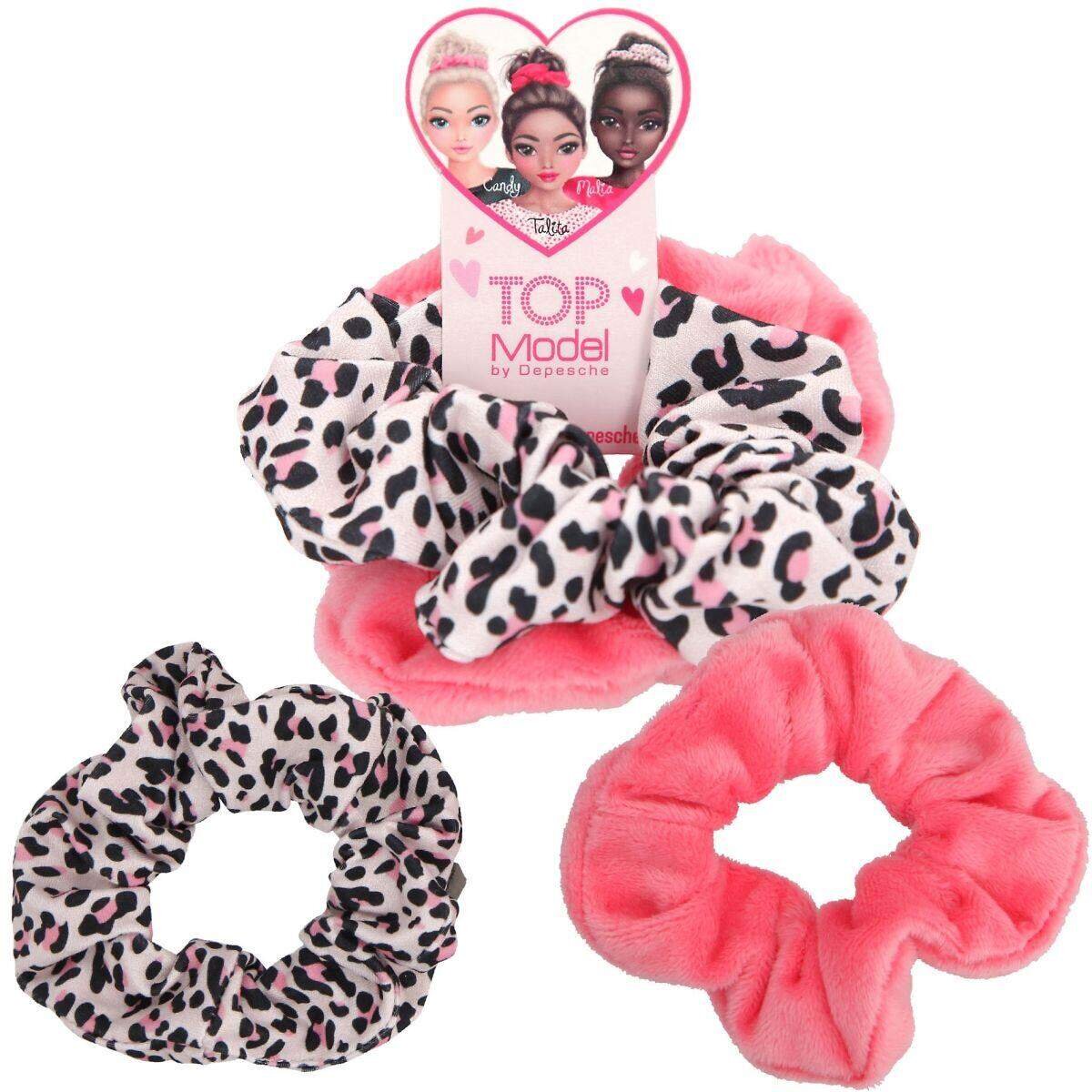 Depesche TOPModel Scrunchies BEAUTY GIRL, 1 Packung, 4-fach sortiert