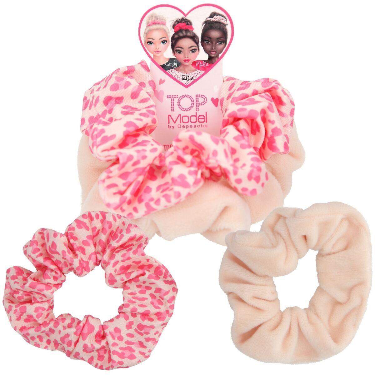 Depesche TOPModel Scrunchies BEAUTY GIRL, 1 Packung, 4-fach sortiert