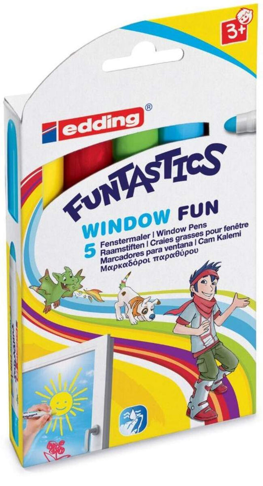 edding 16 Fenstermaler FUNTASTICS Window Fun, 2-5mm 5 Stück