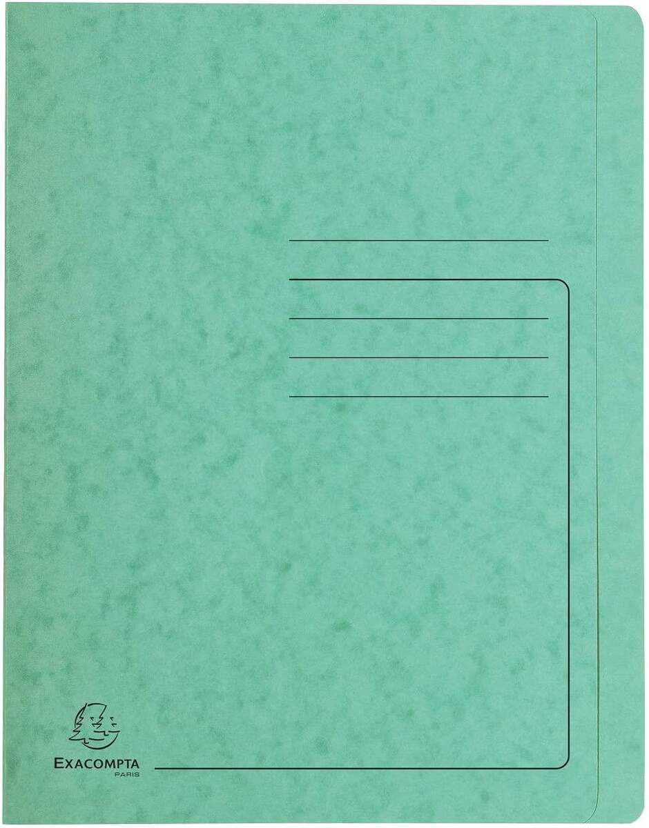 Exacompta Schnellhefter Colorspan bedruckt, 24 x 32 cm, für DIN A4, bis zu 350 Blatt, grün