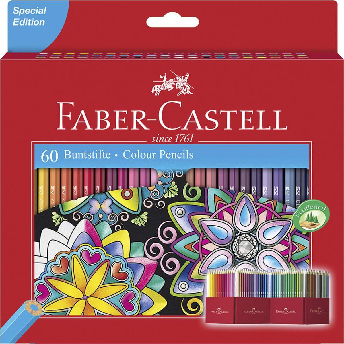 Faber-Castell Buntstift Castle, 60er Kartonetui