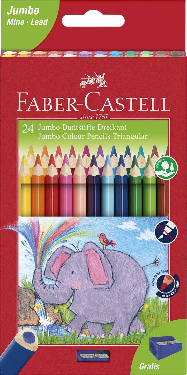 Faber-Castell Buntstift dreikant Jumbo 24er