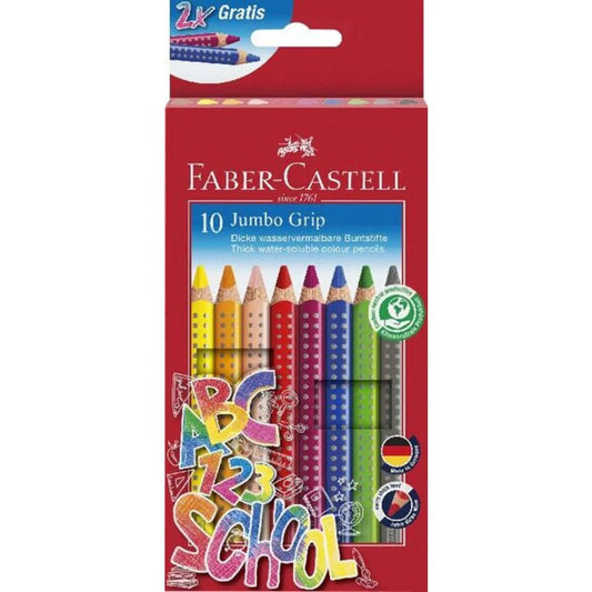 Faber-Castell Farbstifte Jumbo Grip, 10er Schachtel