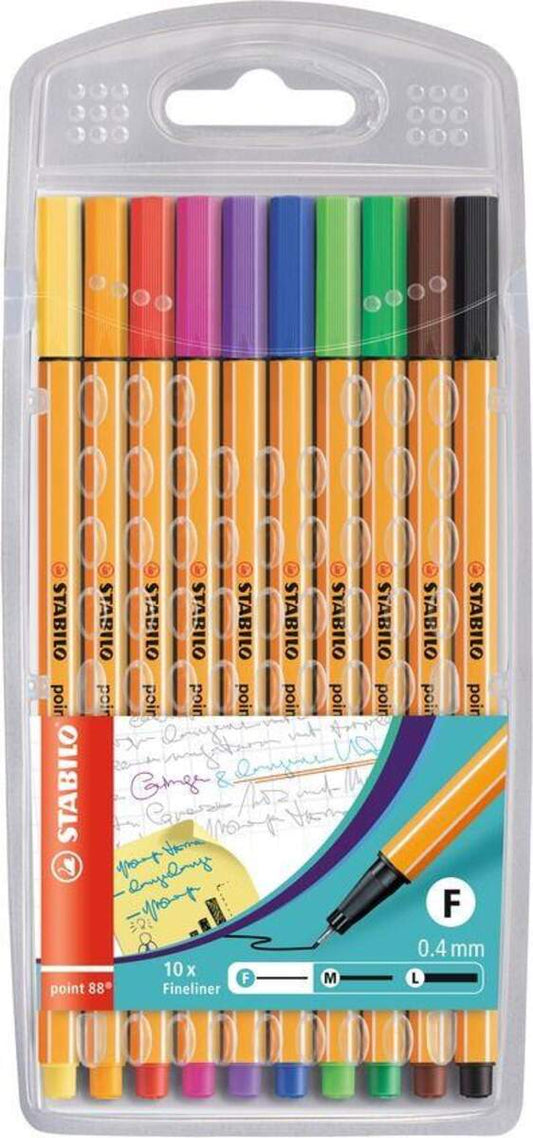 Fineliner - STABILO point 88 - 10er Pack - Standardfarben