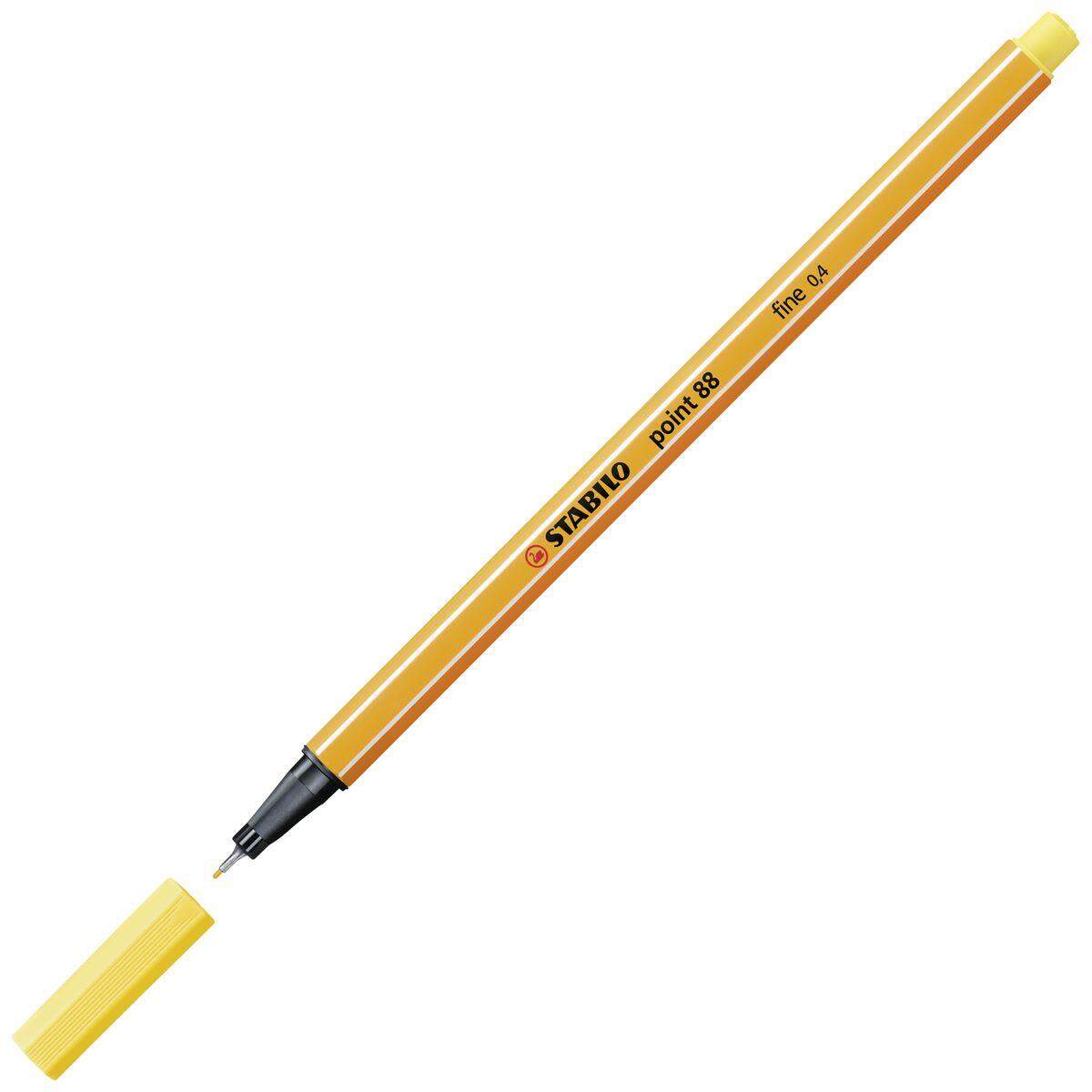 Fineliner - STABILO point 88 - Einzelstift - gelb