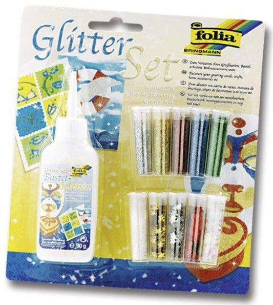 Folia Glitterset mit Dekokleber