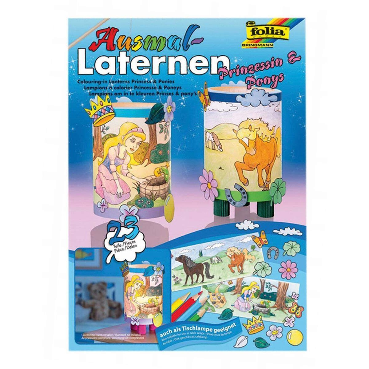 Folia Laternen Bastelsets Prinzessin und  Ponys