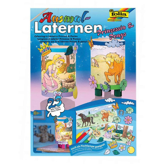 Folia Laternen Bastelsets Prinzessin und  Ponys