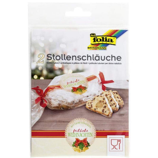 Folia Stollenschläuche 25 x 64cm, 2 Stück, sortiert