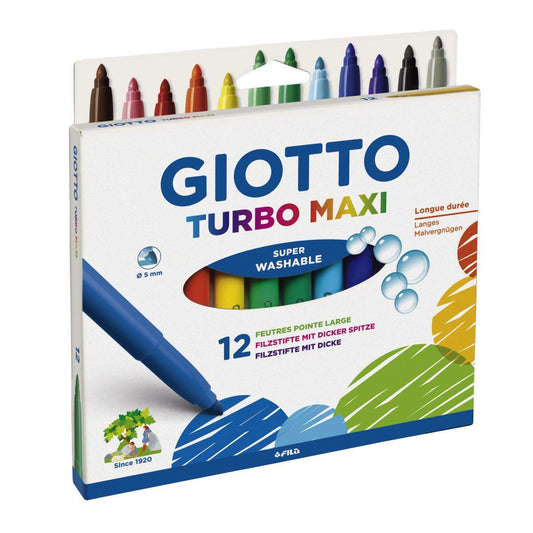 Giotto Turbo Maxi Fasermaler, 12 Stück