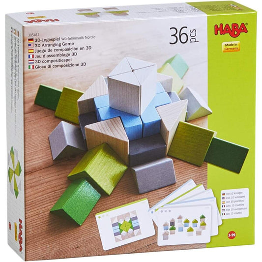 HABA 305461 3D-Legespiel Würfelmosaik Nordic