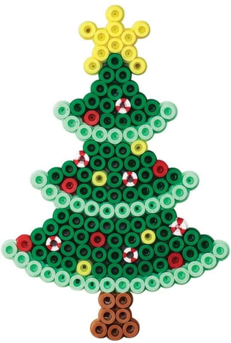 Hama Bügelperlen 4108 Kleines Set Weihnachtsbaum mit ca. 450 bunten Midi Bügelperlen