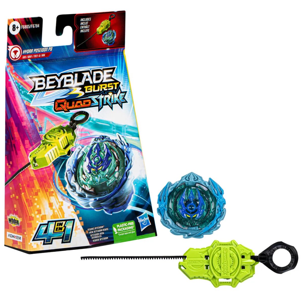 Hasbro Beyblade Burst QuadStrike Starter Pack, 1 Stück, 4-fach sortiert