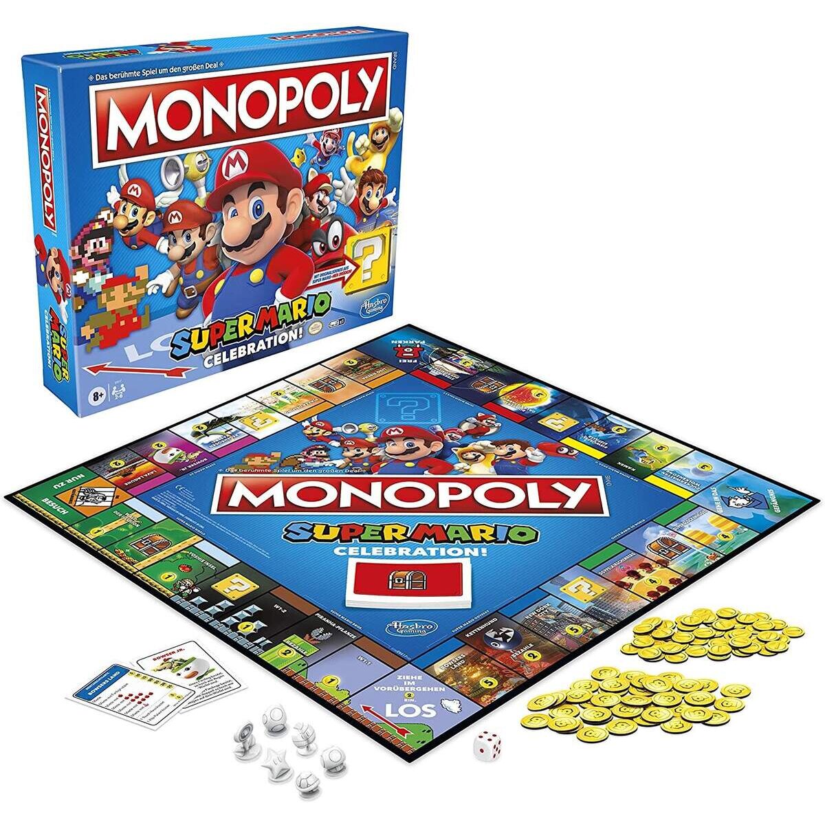 Hasbro Monopoly Super Mario Celebration mit Soundeffekten aus dem Videospiel