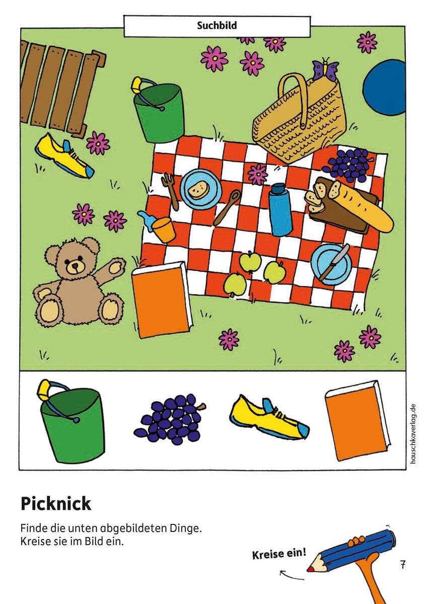 Hauschka Verlag Kindergartenblock - Meine ersten Rätsel und Denkspiele ab 3 Jahre, A5-Block