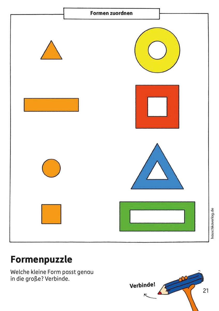 Hauschka Verlag Kindergartenblock - Meine ersten Rätsel und Denkspiele ab 3 Jahre, A5-Block