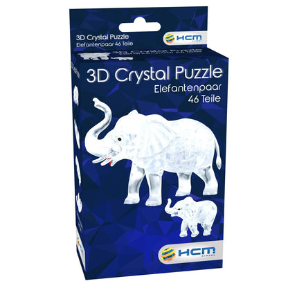 HCM Kinzel Crystal Puzzle - Elefantenpaar, 46 Teile